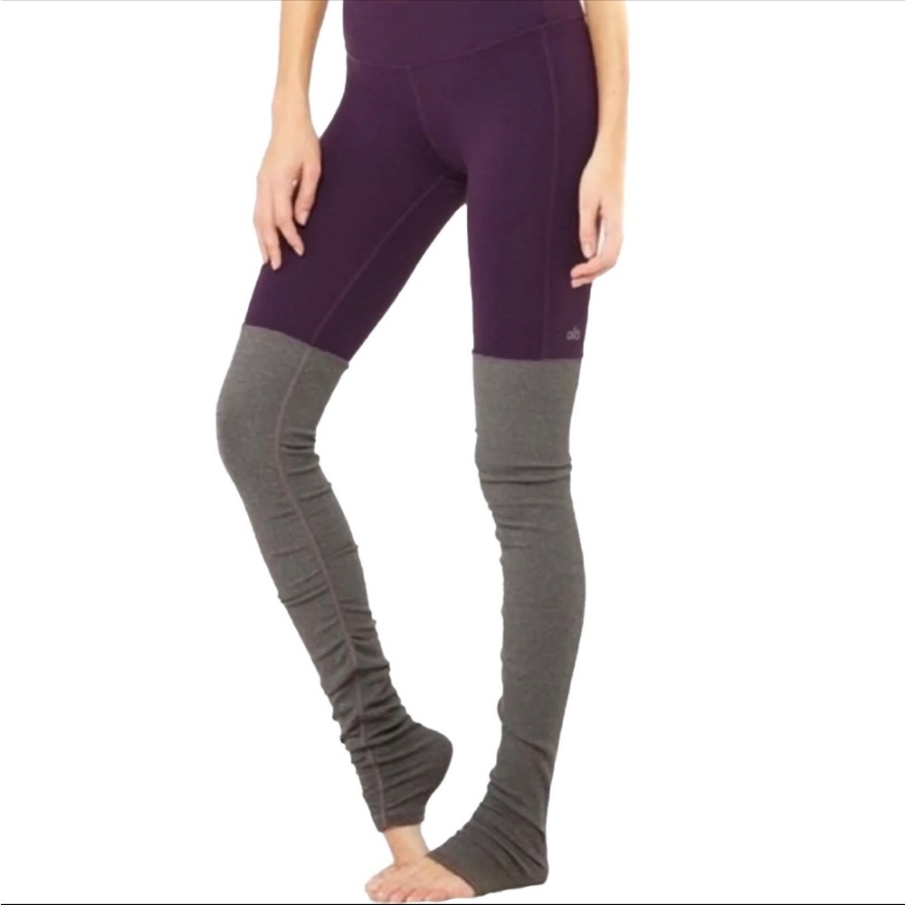 ALO Yoga Purple and Gray Leggings